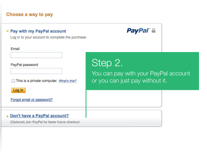 Pay with Paypal - Step 2