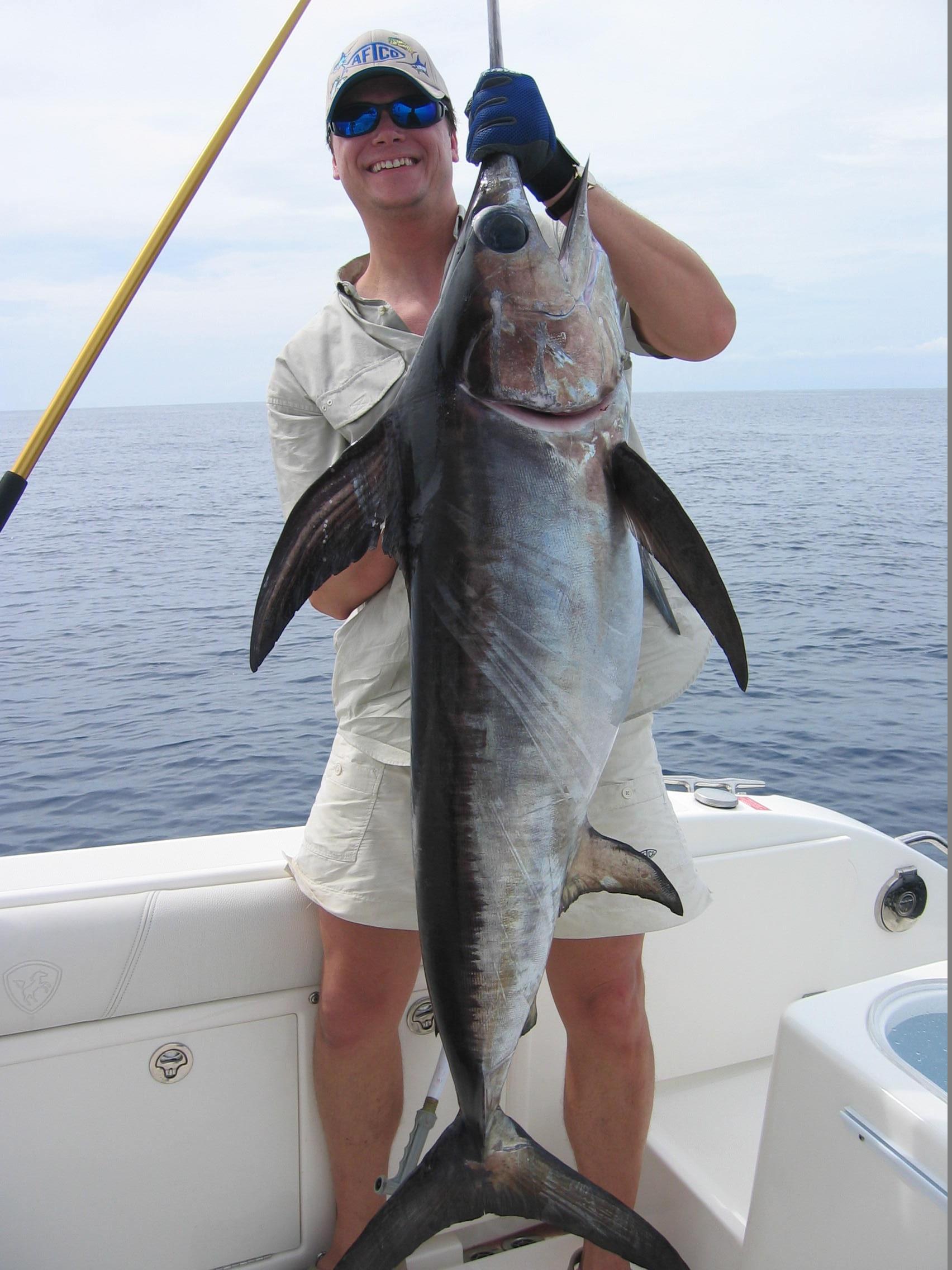 Dr. Tim holding a swordfish