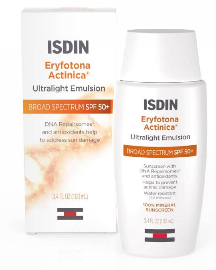 Isdin Eryfotona Actinica SPF50+ zinc sunscreen