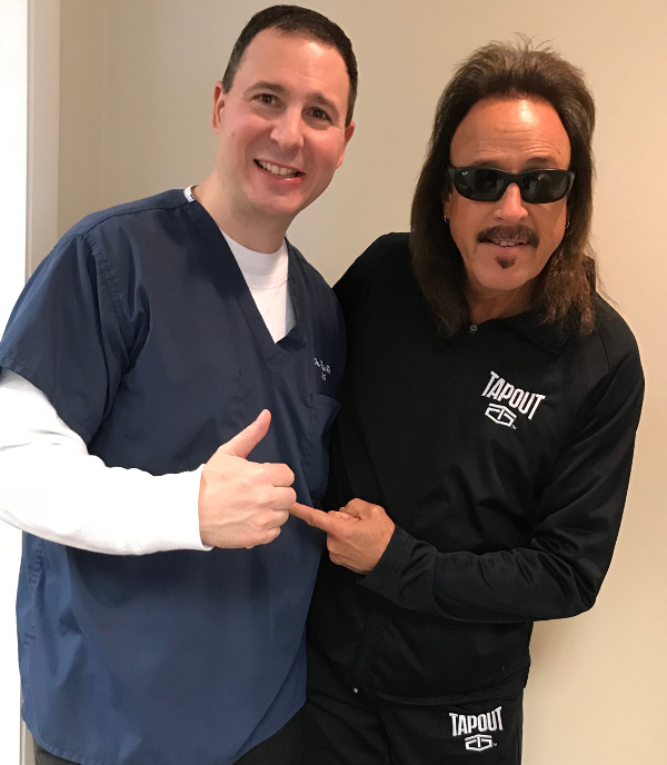 Dr. Martin Urban with WWE Hall of Fame Wrestling Manager Jimmy Hart