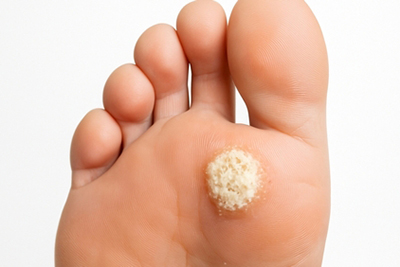 Close-up of plantar wart