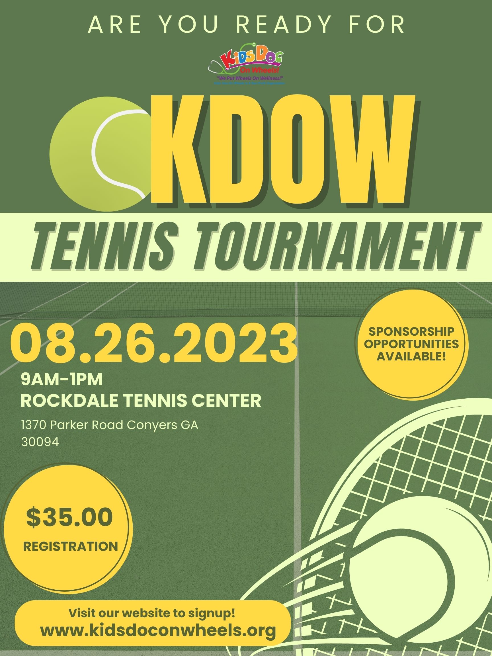 2023 Tennis Tournament Player Flyer 