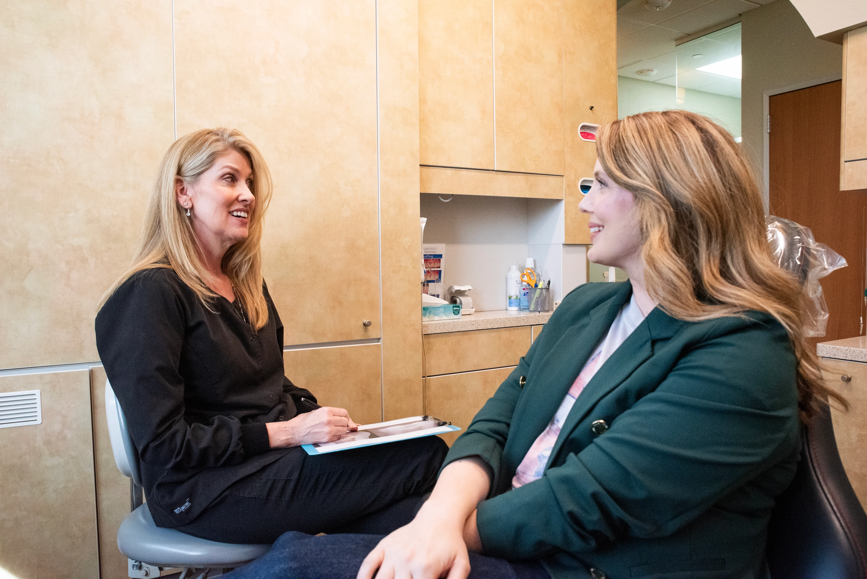 Dr Larson with a patient