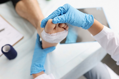 Medical care for traumatic wounds of the foot