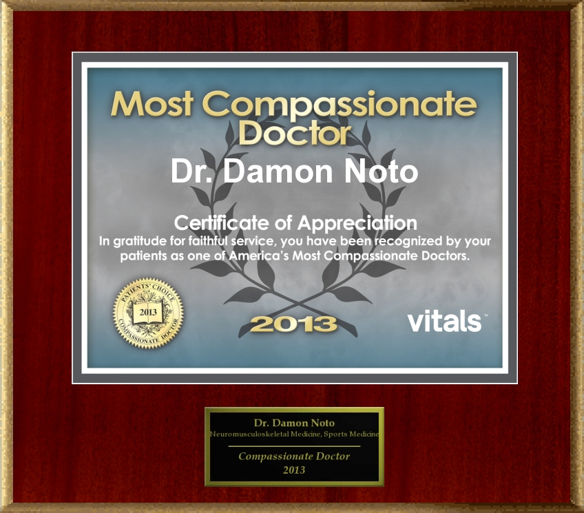 Most Compassionate Doctor Award, 2013