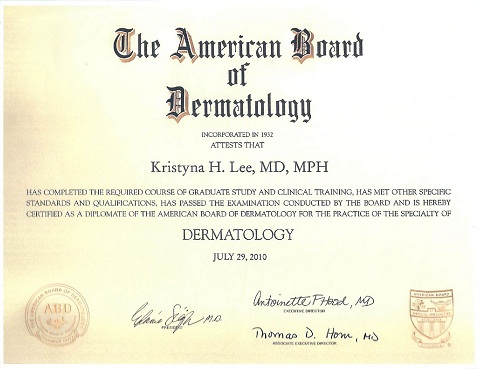 American Board of Dermatology Certification