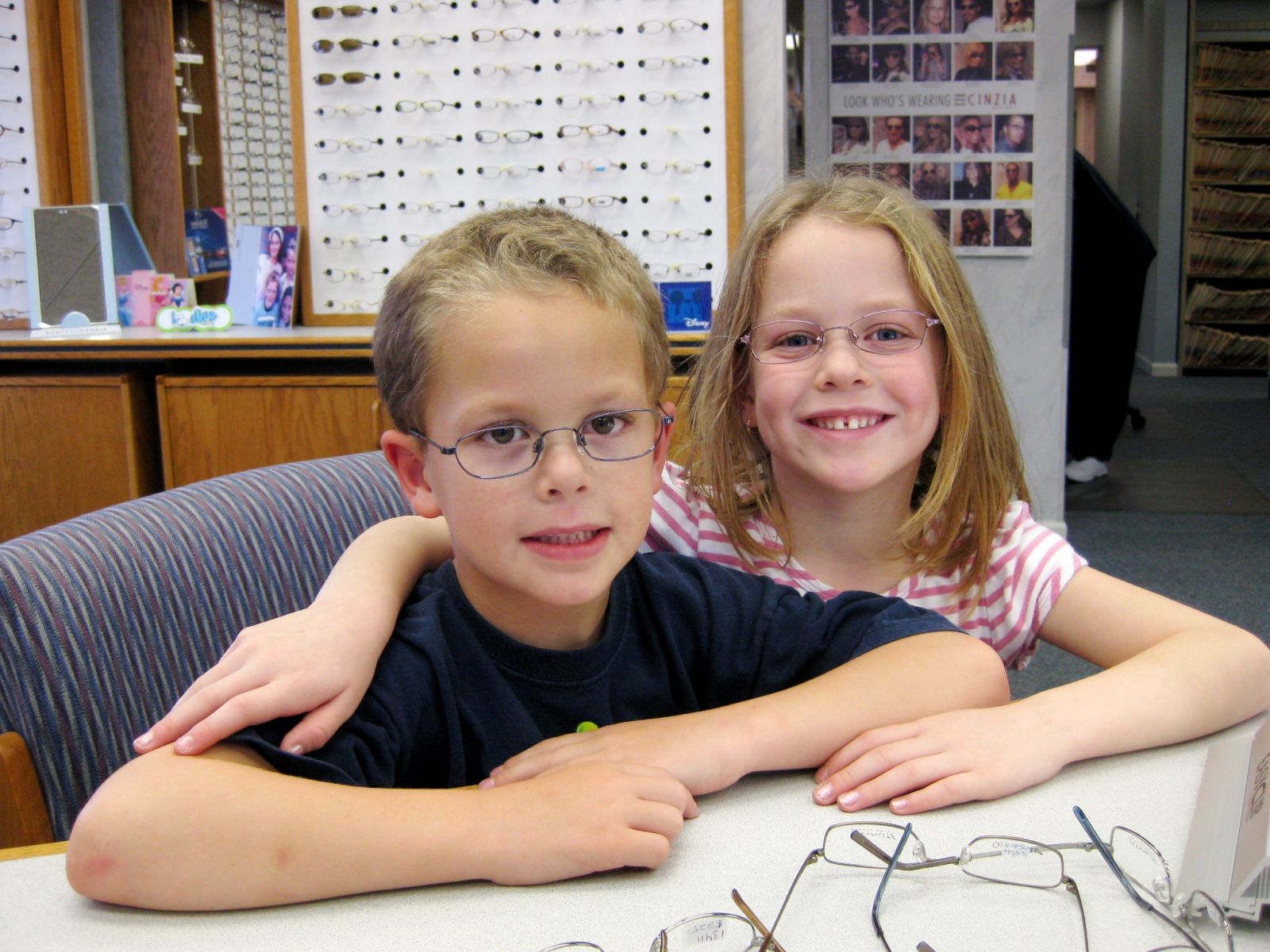 Smiling Children with Glasses