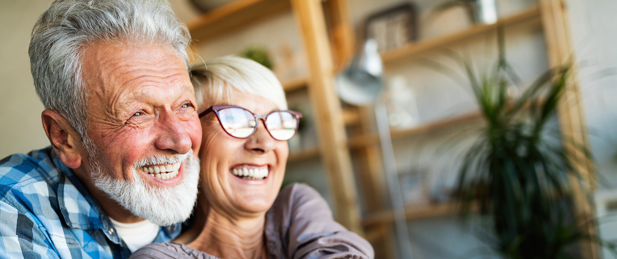 Elderly Couple Smiling